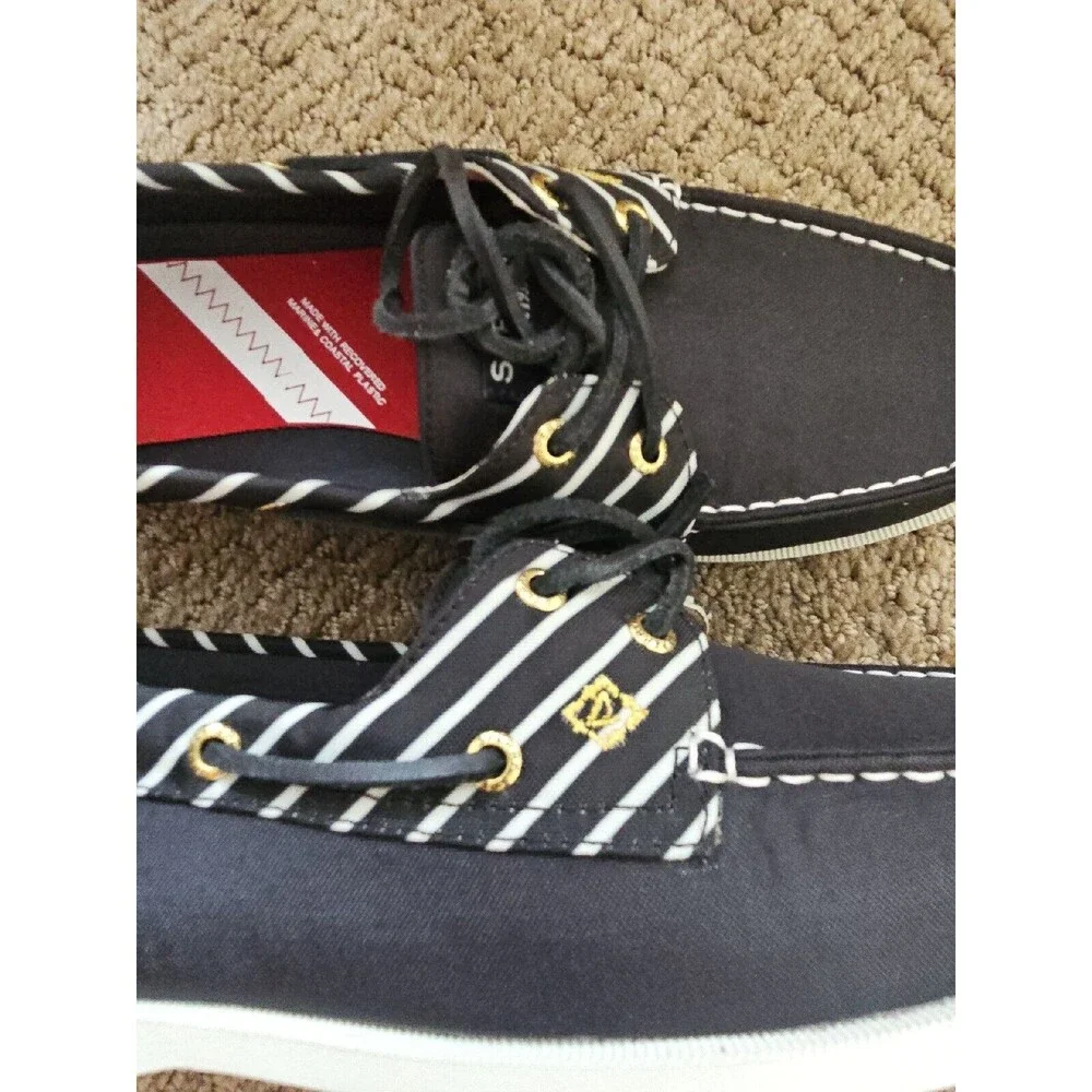 NEW Sperry A/O Dark Navy 2 Eye Bionic Boat Loafers Shoes STS84565 Sz 10